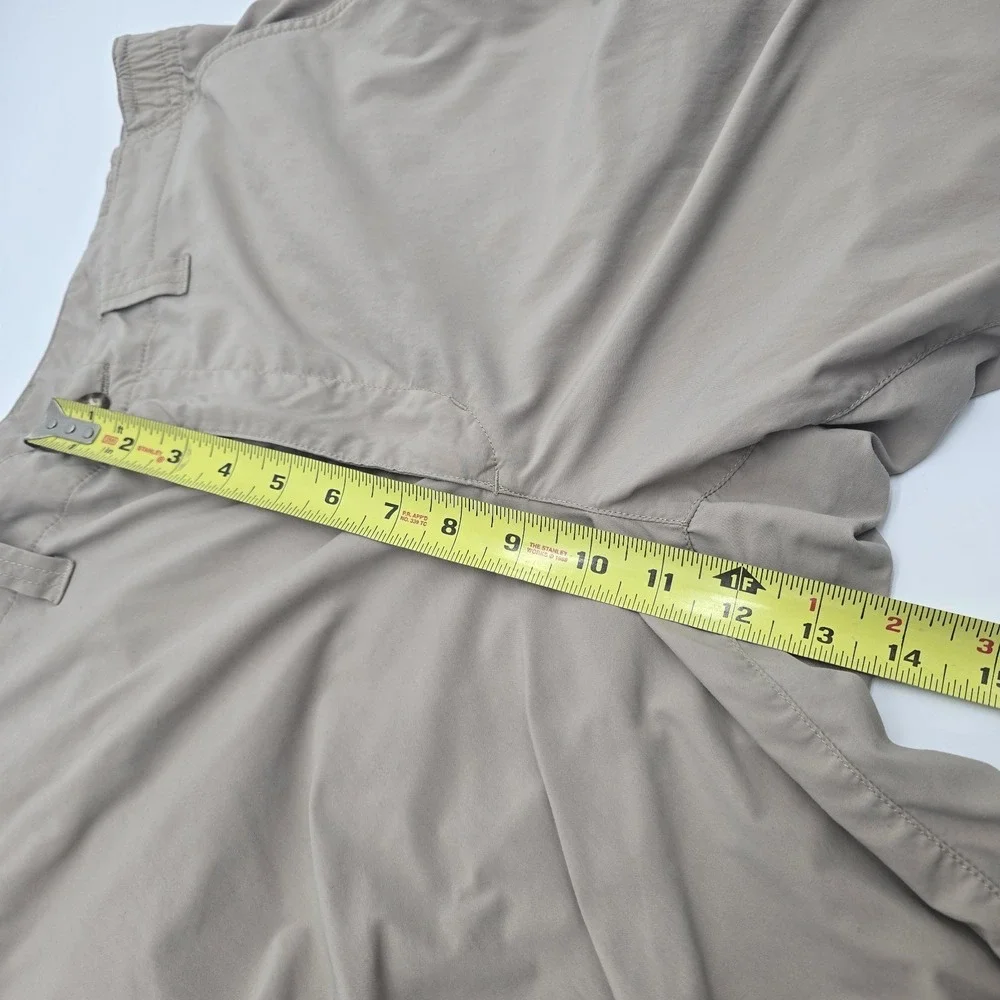 Patagonia Mens Size 36 Nylon Hiking Cargo Pants Tan Cuffed Hem Outdoor